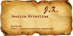Jovicza Krisztina névjegykártya