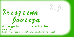 krisztina jovicza business card